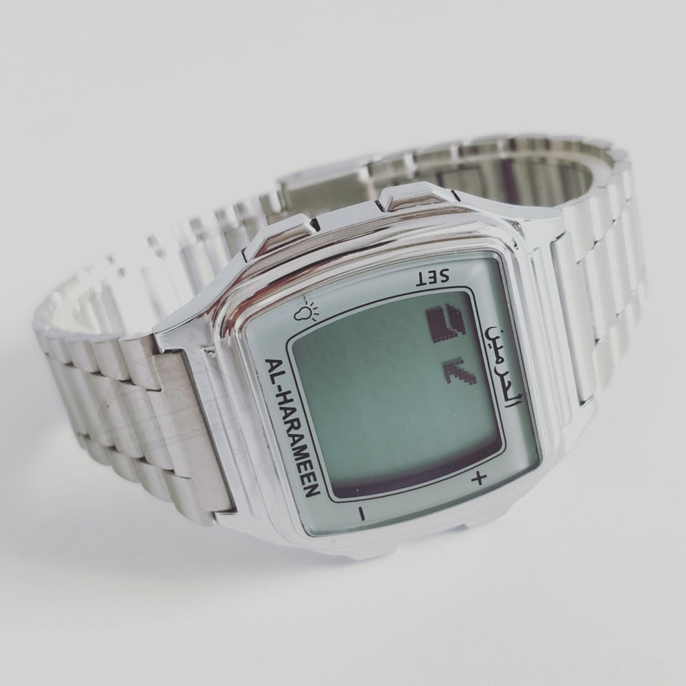 Al-Harameen Digitale Horloge RVS Roestvrijstalen Band
