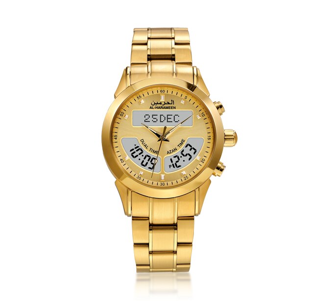 Al-Harameen Hybride Horloge RVS Roestvrijstalen Band