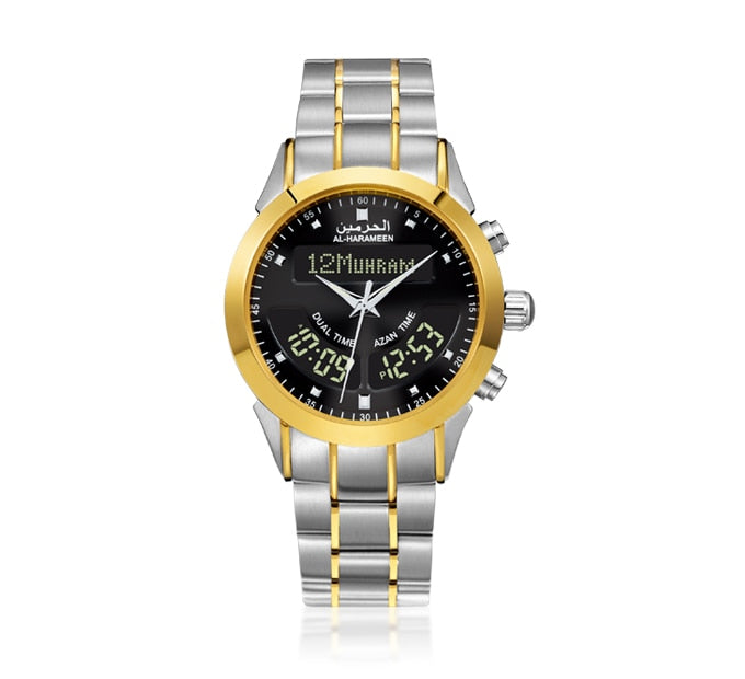 Al-Harameen Hybride Horloge RVS Roestvrijstalen Band