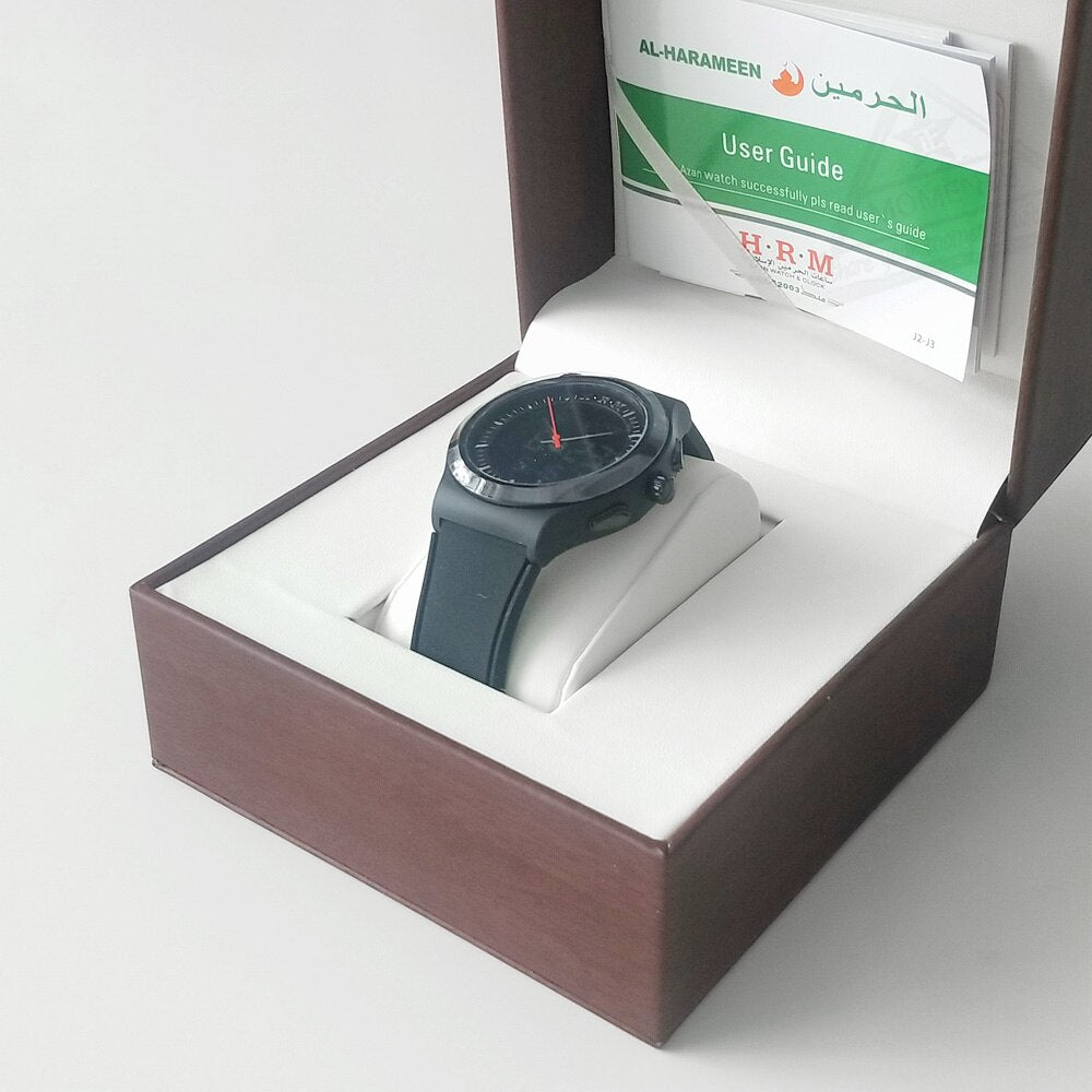 Al-Harameen Hybride Horloge Zwart Siliconen Band