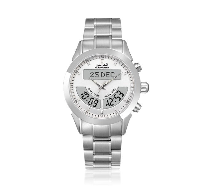Al-Harameen Hybride Horloge RVS Roestvrijstalen Band