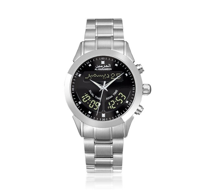 Al-Harameen Hybride Horloge RVS Roestvrijstalen Band