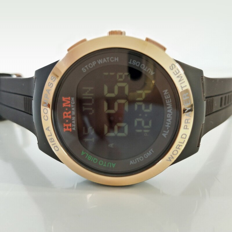 Al-Harameen Digitale Horloge RVS Siliconen Band