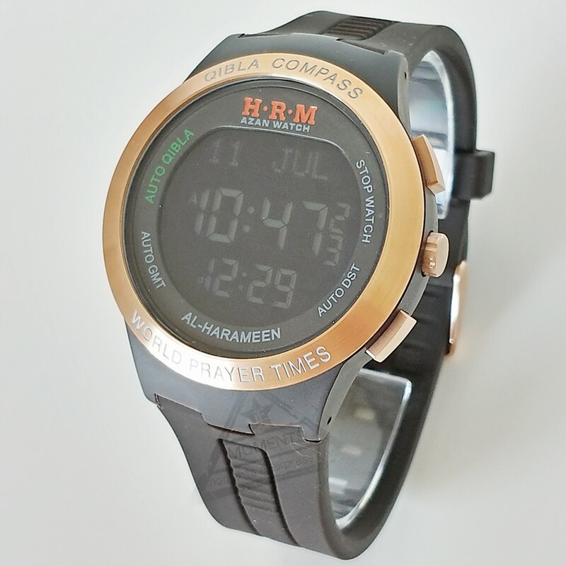 Al-Harameen Digitale Horloge RVS Siliconen Band