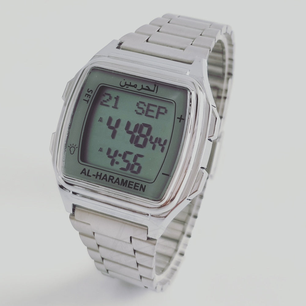Al-Harameen Digitale Horloge RVS Roestvrijstalen Band