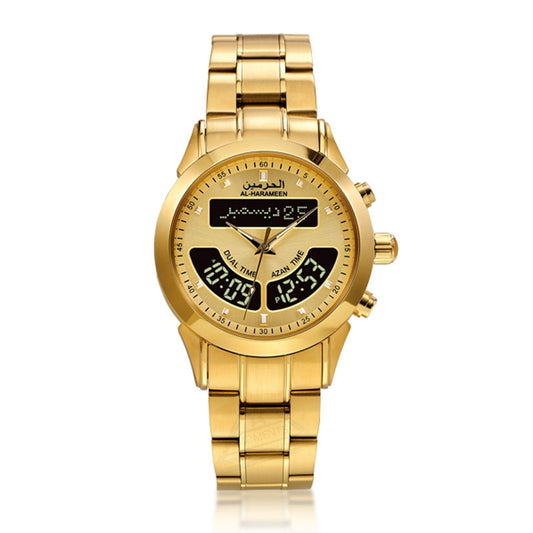 Al-Harameen Hybride Horloge RVS Roestvrijstalen Band