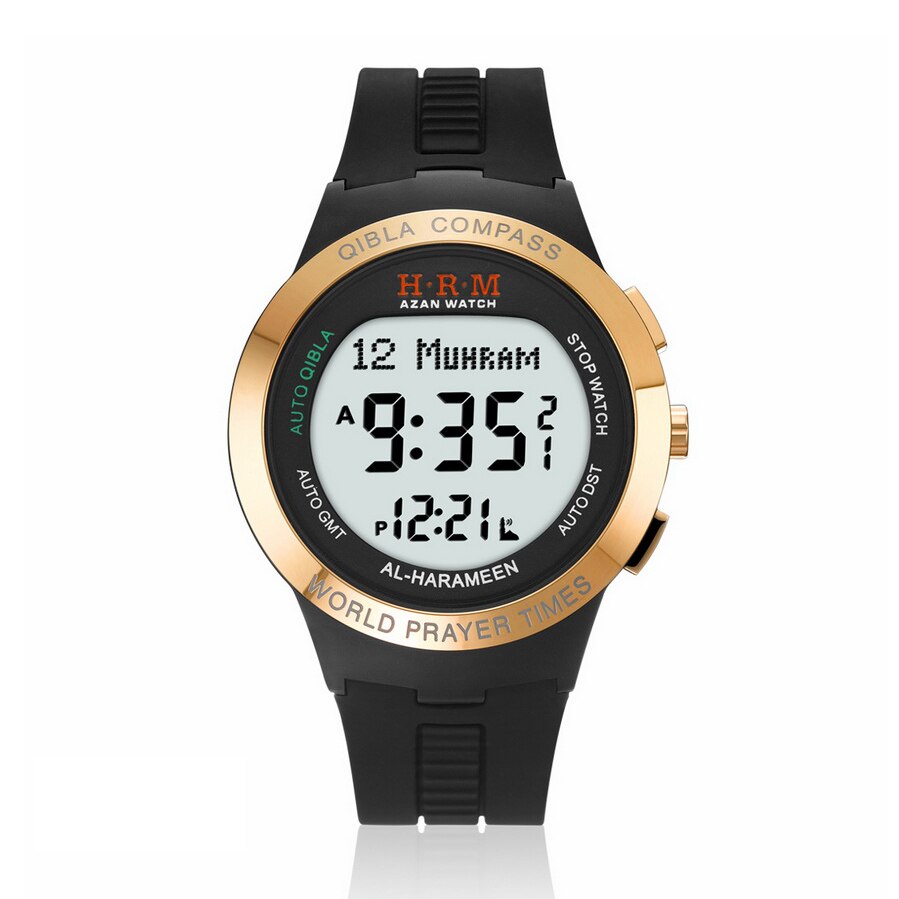 Al-Harameen Digitale Horloge RVS Siliconen Band