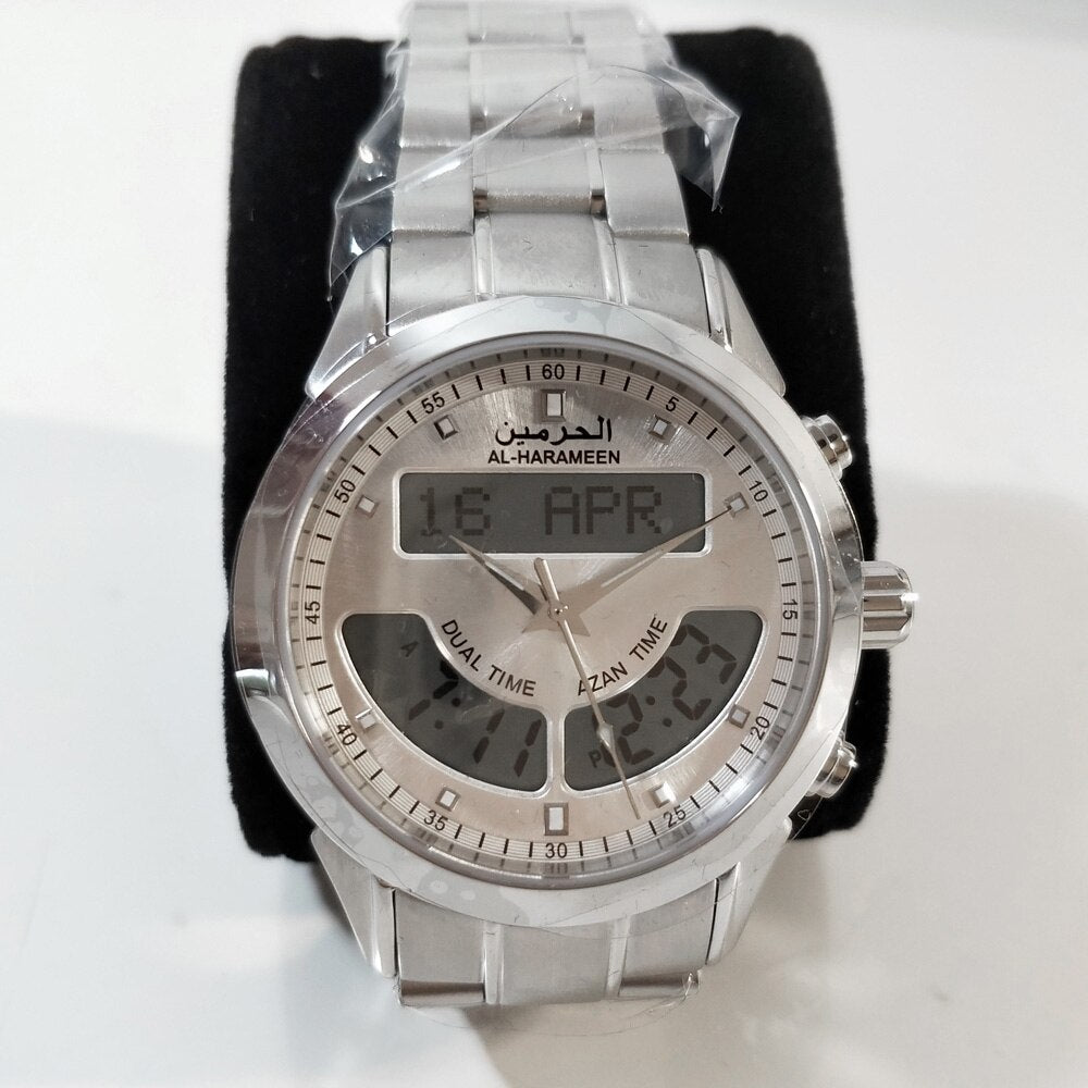 Al-Harameen Hybride Horloge RVS Roestvrijstalen Band
