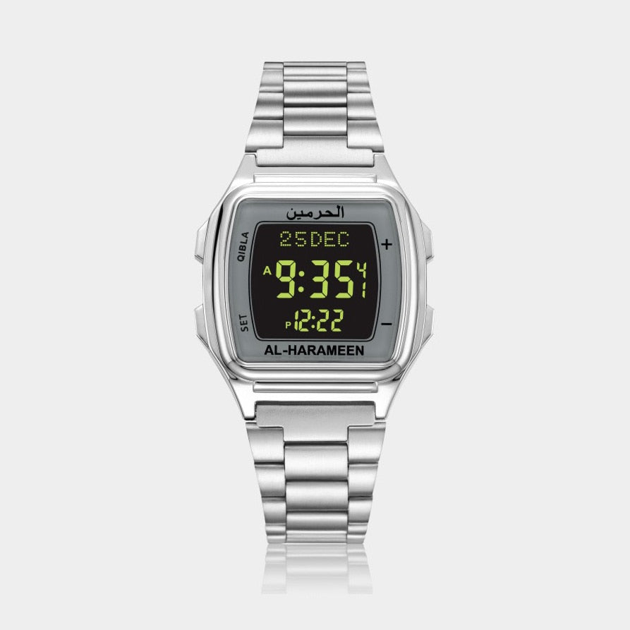 Al-Harameen Digitale Horloge RVS Roestvrijstalen Band