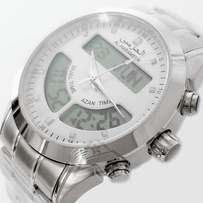 Al-Harameen Hybride Horloge RVS Roestvrijstalen Band