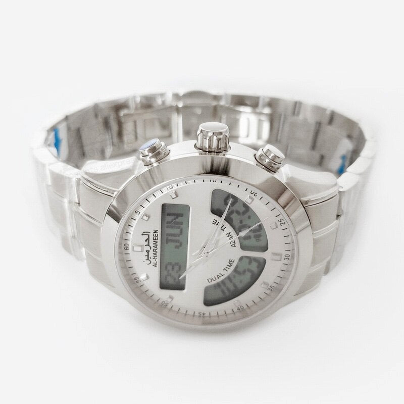 Al-Harameen Hybride Horloge RVS Roestvrijstalen Band