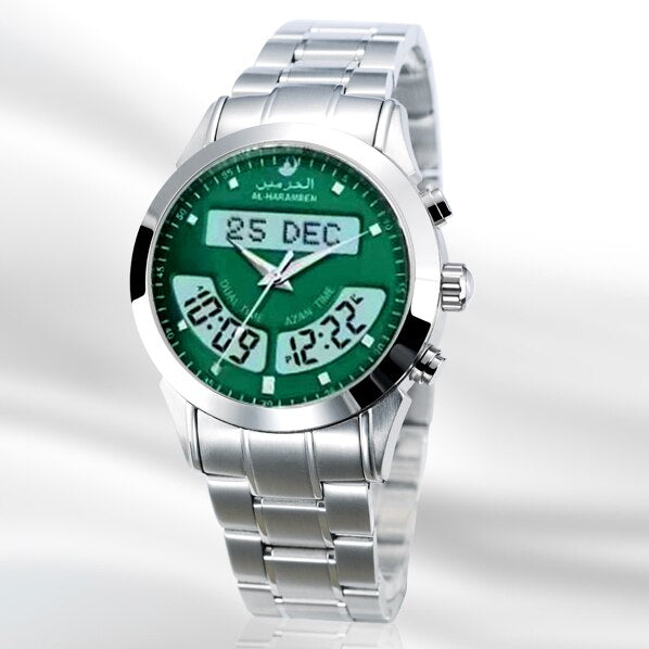 Al-Harameen Hybride Horloge RVS Roestvrijstalen Band