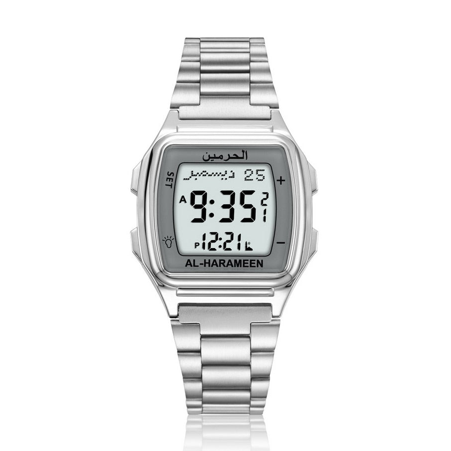 Al-Harameen Digitale Horloge RVS Roestvrijstalen Band