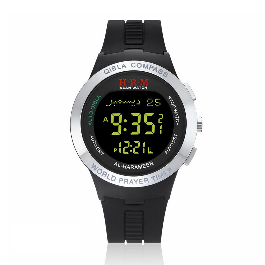 Al-Harameen Digitale Horloge RVS Siliconen Band